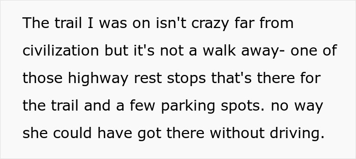 “My 'Weird' Radar Was Going Off”: Hiker Refuses To Drive An Older Woman Home Before A Storm And Feels Bad, Gets Backed Up By Folks Online “My 'Weird' Radar Was Going Off”: Hiker Refuses To Drive An Older Woman Home Before A Storm And Feels Bad, Gets Backed Up By Folks Online