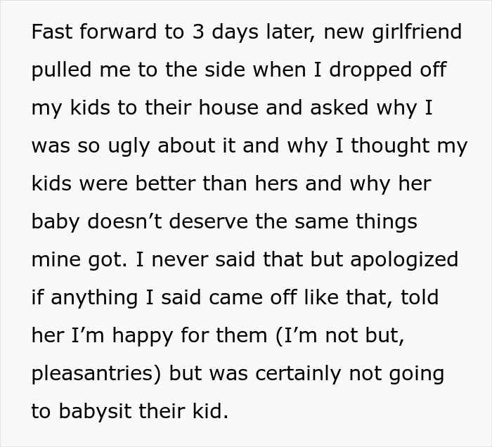 Woman Confronted By Ex Husband's New GF After She Refuses To Watch Their New Baby Woman Confronted By Ex Husband's New GF After She Refuses To Watch Their New Baby