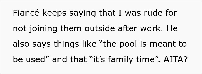 Woman Blamed For Being “Unwelcoming” For Sitting Inside While Uninvited Guests Have A Party In Her Pool