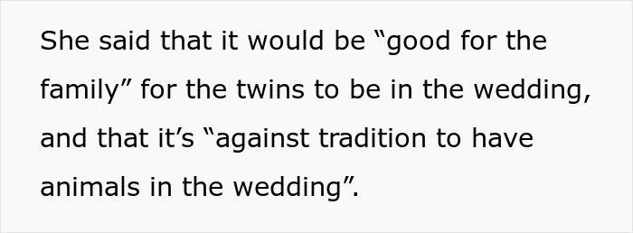 Couple Decide To Use Their Pets To Fill Out Roles In Their Wedding, SIL Is Angry They Didn't Include Her "Rainbow" Kids Instead Couple Decide To Use Their Pets To Fill Out Roles In Their Wedding, SIL Is Angry They Didn't Include Her "Rainbow" Kids Instead