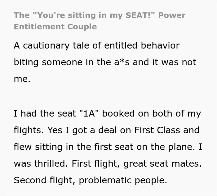 Karen Couple Bother Plane Passenger, Calling Them “Too Fat” For Their Own Seat, Get Served Karma Cake Karen Couple Bother Plane Passenger, Calling Them “Too Fat” For Their Own Seat, Get Served Karma Cake