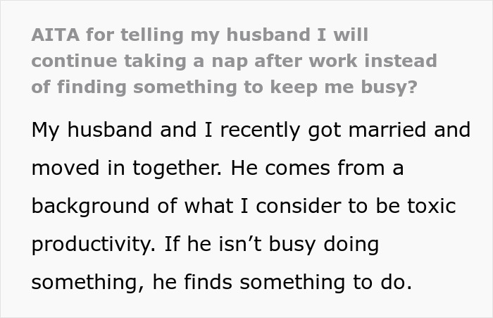 “I Can Nap Whenever I Want”: A Woman Wonders If She Is In The Wrong For Constantly Napping After Work “I Can Nap Whenever I Want”: A Woman Wonders If She Is In The Wrong For Constantly Napping After Work