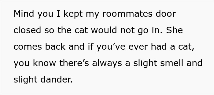 Person Gets Bashed By Cat-Allergic Ex-Roomie For Getting A Cat Before She Was Able To Gather The Rest Of Her Things Person Gets Bashed By Cat-Allergic Ex-Roomie For Getting A Cat Before She Was Able To Gather The Rest Of Her Things