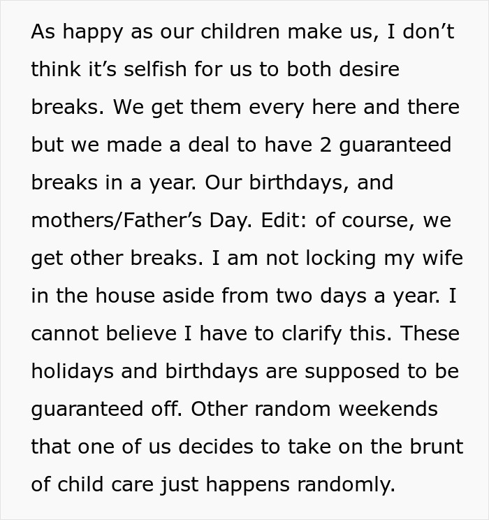Man Feels Betrayed As Spouse Attends Funeral Instead Of Letting Him Take A Break From Parenting On Father's Day, Gets Called A Jerk Man Feels Betrayed As Spouse Attends Funeral Instead Of Letting Him Take A Break From Parenting On Father's Day, Gets Called A Jerk