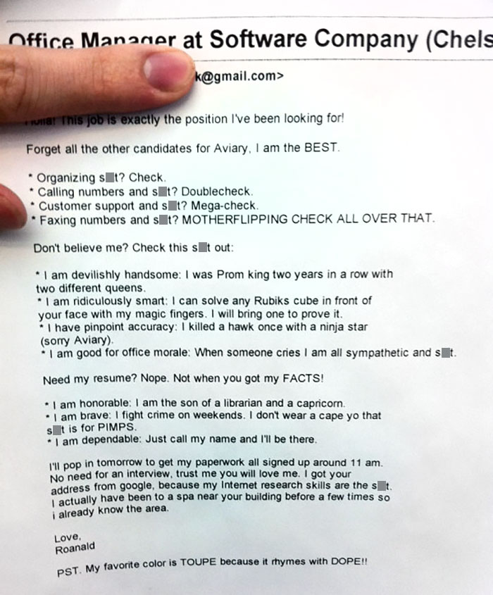 Someone Sent Me A Picture Of This Resume. Hire This Man Now