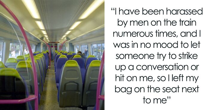 Woman Doesn’t Want Men Sitting Next To Her On A Busy Train, Gets In An Argument When She’s Asked To Move Her Bag From An Empty Seat