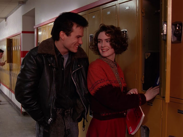 James talking with woman from Twin Peaks Northwest Passage