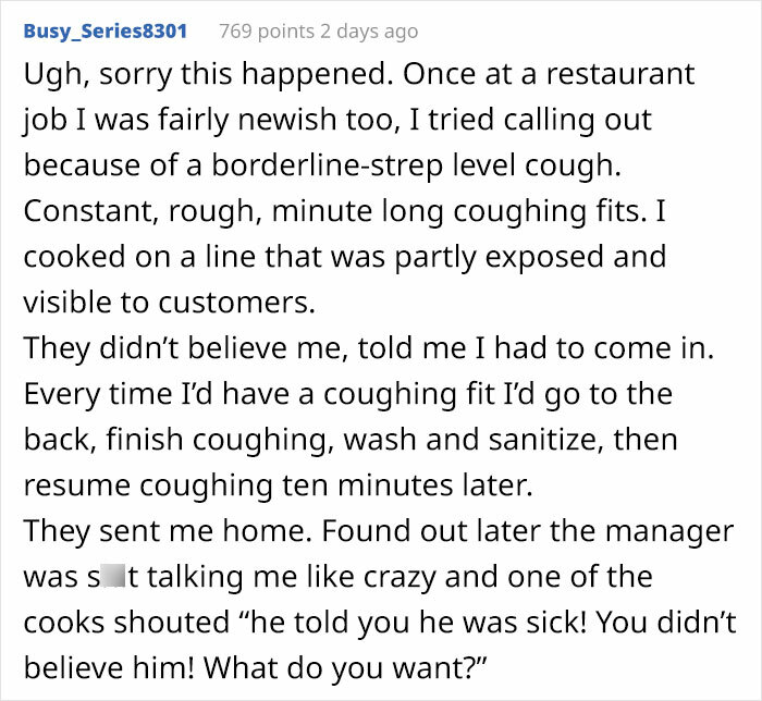 Boss Doesn't Believe Waiter Is Sick, Forces Him To Come To Work And Deeply Regrets It Boss Doesn't Believe Waiter Is Sick, Forces Him To Come To Work And Deeply Regrets It