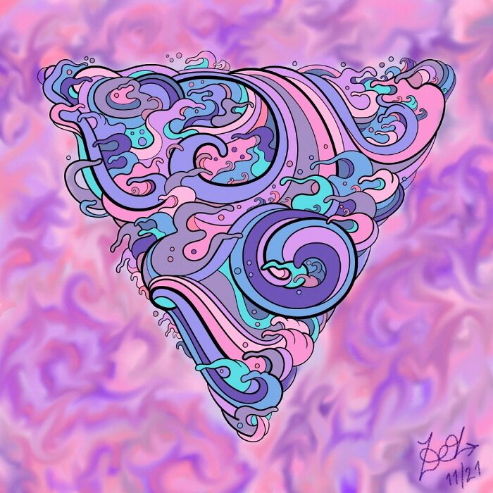 Lilac Licks..... Drawn By Myself