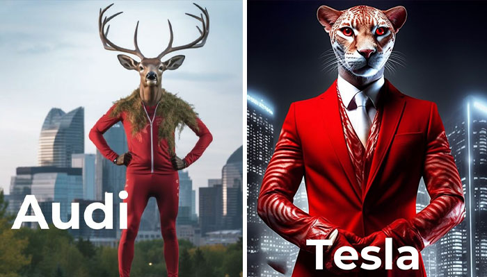“Interesting Perspective From AI”: People On LinkedIn Are Discussing These 19 AI-Made Animal Characters Representing Famous Car Manufacturers