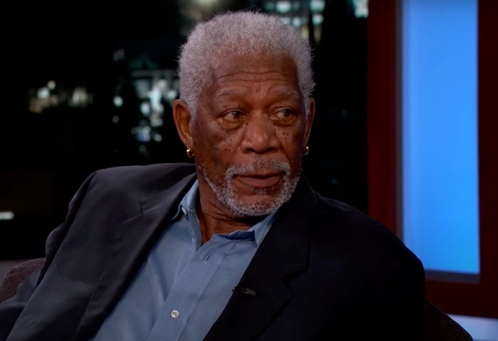 Morgan Freeman looking sideways 