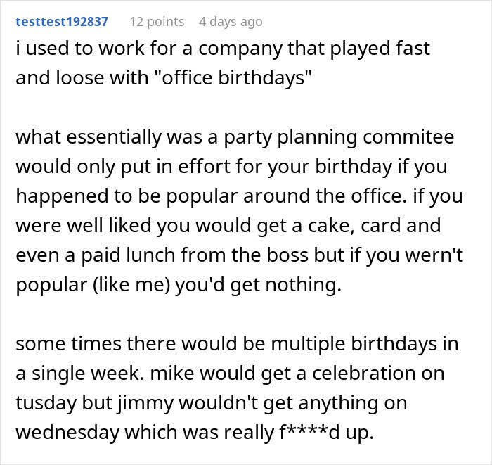 CEO Tells Employees There's No Room For Their Personal Lives At Work, Then Asks Them To Each Contribute $18 For His Birthday