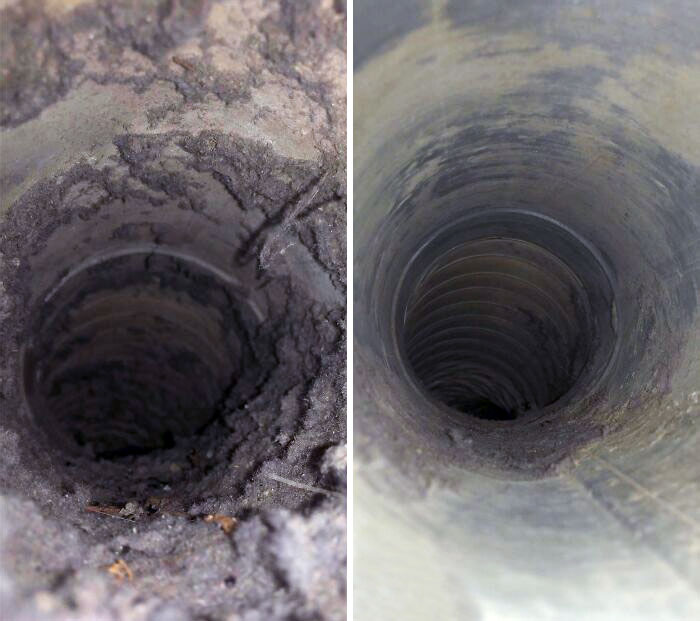 Before And After Cleaning The Dryer Vent