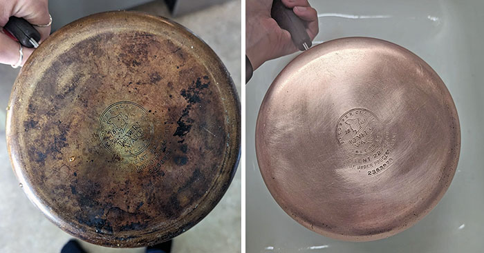 Before And After Of This $1 Pan I Bought