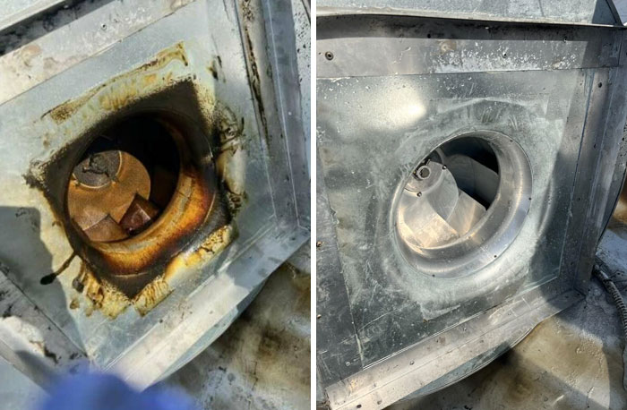 Kitchen Hood Exhaust Fan Before And After