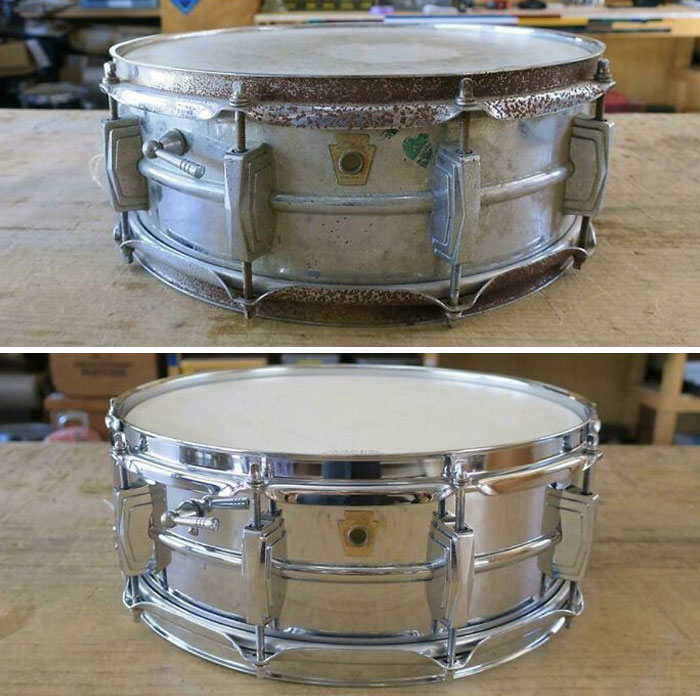 This Beautiful Snare Drum Restoration