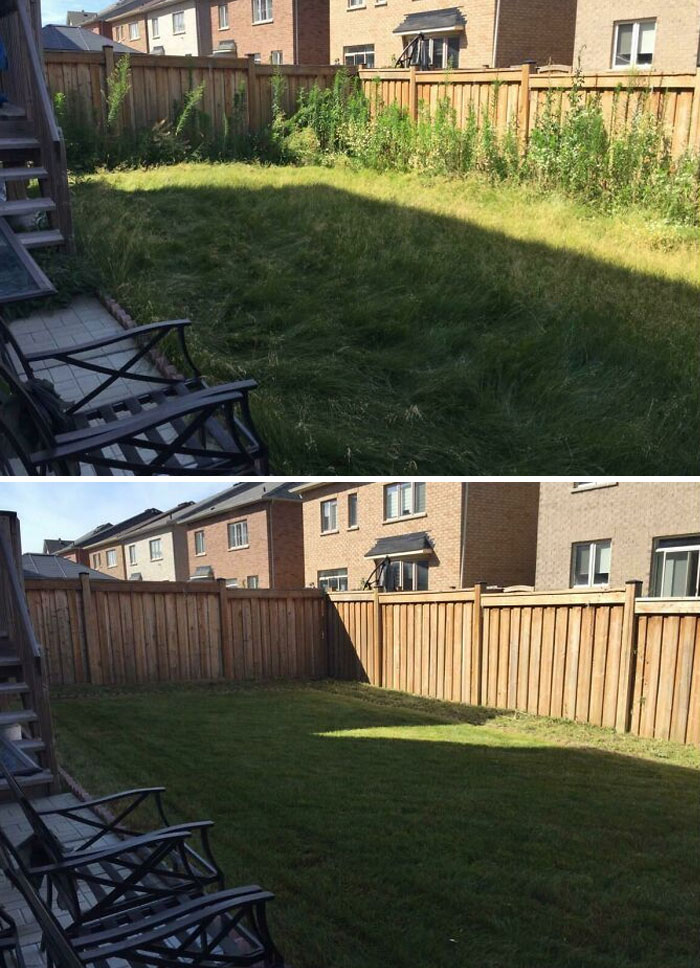Before And After Of A Property I Cleaned Up Today