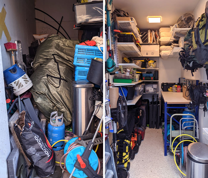 Garage/Storage Room Before And After. No Longer A Health Hazard