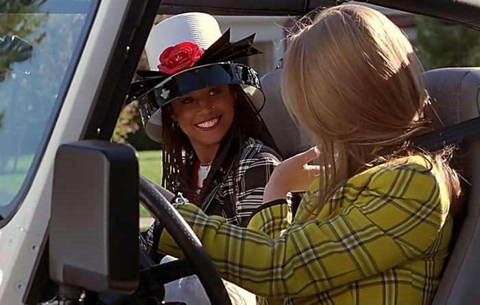 Cher and Dionne in the car 