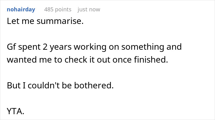 Girlfriend ‘Looks Shocked’ After Boyfriend Refuses To Finish A Game She’s Been Working On For Almost 2 Years Girlfriend ‘Looks Shocked’ After Boyfriend Refuses To Finish A Game She’s Been Working On For Almost 2 Years