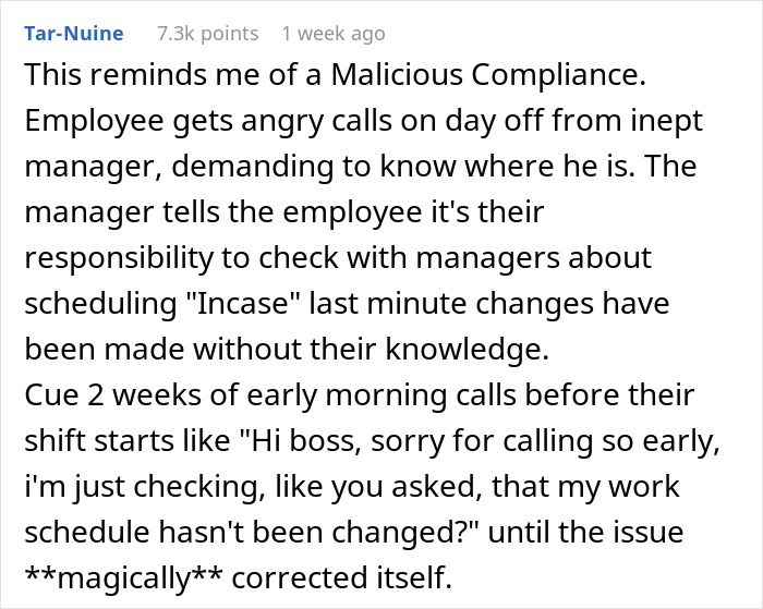 Employee Gets Their Schedule Done By Manager Who “Hates” Them, Wakes Up On Their Day Off To A Voicemail Asking Why They Aren’t At Work