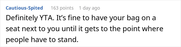 Woman Doesn’t Want Men Sitting Next To Her On A Busy Train, Gets In An Argument When She’s Asked To Move Her Bag From An Empty Seat