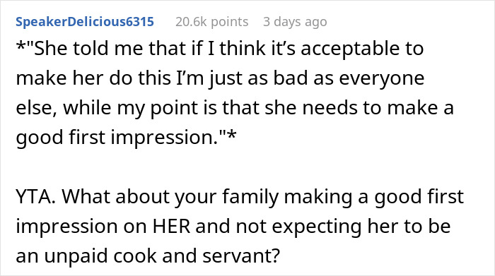 "When I Explained To Her The Tradition, She Was Understandably Bothered": Guy Doesn't Understand Why His GF Won't Follow His Family's Sexist Tradition "When I Explained To Her The Tradition, She Was Understandably Bothered": Guy Doesn't Understand Why His GF Won't Follow His Family's Sexist Tradition