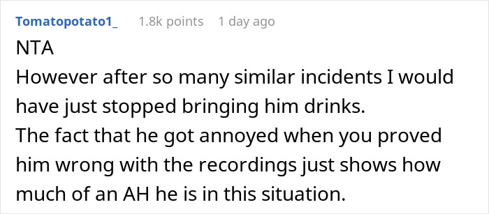 Person Gets Called A Jerk By Their Parents After Teaching Their Uncle A Lesson As He Kept Annoying Them With Drink Requests