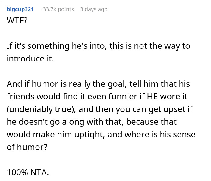 “I Was So Confused”: Wife Wonders If She’s A Jerk For Refusing To Wear Husband’s “Hilarious” Yet Humiliating Gift
