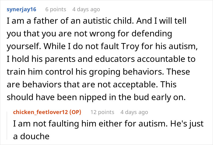 Girl Faces Backlash After Punching An Autistic Kid In The Face After He Groped Her, Asks For Advice Online Girl Faces Backlash After Punching An Autistic Kid In The Face After He Groped Her, Asks For Advice Online
