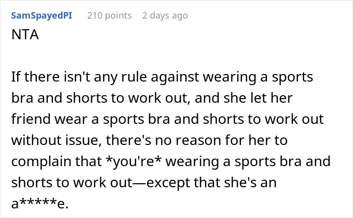 Woman Gets Fat-Shamed At A Gym And Is Ordered To ‘Put On A Shirt’ By Entitled Girl Saying That Her Outfit Is ‘Unsanitary’ Woman Gets Fat-Shamed At A Gym And Is Ordered To ‘Put On A Shirt’ By Entitled Girl Saying That Her Outfit Is ‘Unsanitary’
