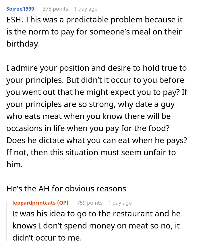 “[Am I The Jerk] For Refusing To Pay For My Bf’s Food On His Birthday And Getting Him Banned From A Restaurant?”