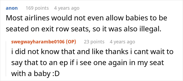 Person Pre-Books An Exit Row Seat, Gets Outraged Discovering Some Entitled Couple Already Took It Person Pre-Books An Exit Row Seat, Gets Outraged Discovering Some Entitled Couple Already Took It