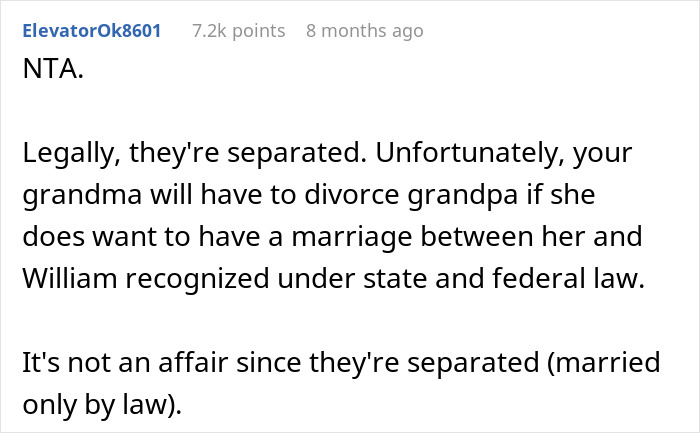 Guy Tells His Entire Family To "Grow Up" After They Got Mad At His 65 Y.O. Grandma For Having A Boyfriend And "Cheating" On Their Dad Guy Tells His Entire Family To "Grow Up" After They Got Mad At His 65 Y.O. Grandma For Having A Boyfriend And "Cheating" On Their Dad