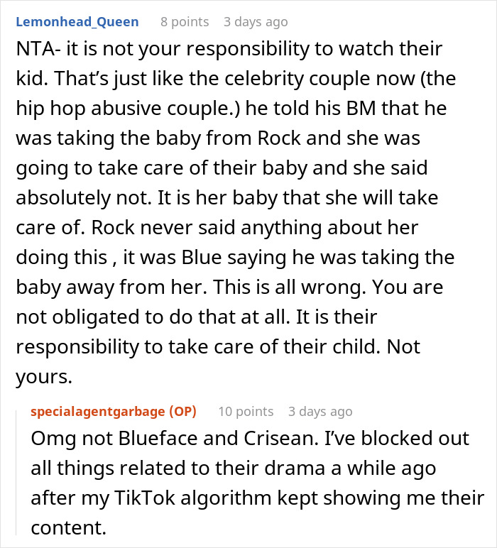 Woman Confronted By Ex Husband's New GF After She Refuses To Watch Their New Baby Woman Confronted By Ex Husband's New GF After She Refuses To Watch Their New Baby