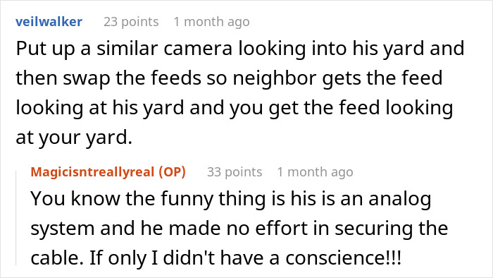 Neighbor Builds A Fence And Puts Up A Camera Facing This Guy’s Yard, People In The Comments Come Up With The Best Solutions
