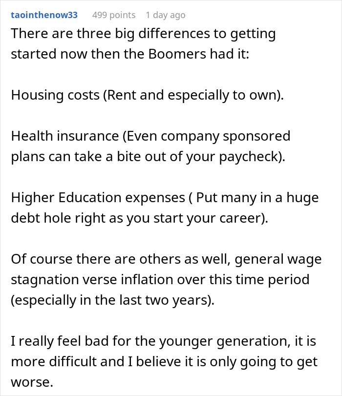 Person Compares What Young Boomers Had Vs. What Young People Have Now, Says The New Generation Is Screwed