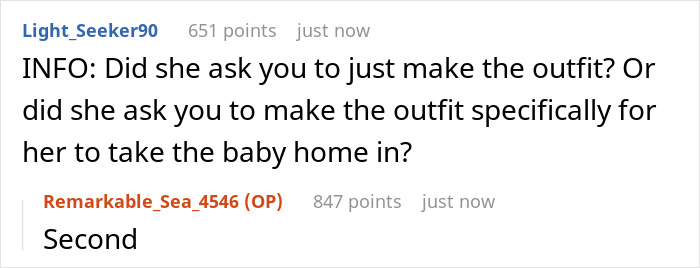 Mother Left ‘Lost’ And ‘Heartbroken’ When Daughter’s Newborn Is Dressed In A Designer Outfit Instead Of Her Handmade Set Mother Left ‘Lost’ And ‘Heartbroken’ When Daughter’s Newborn Is Dressed In A Designer Outfit Instead Of Her Handmade Set