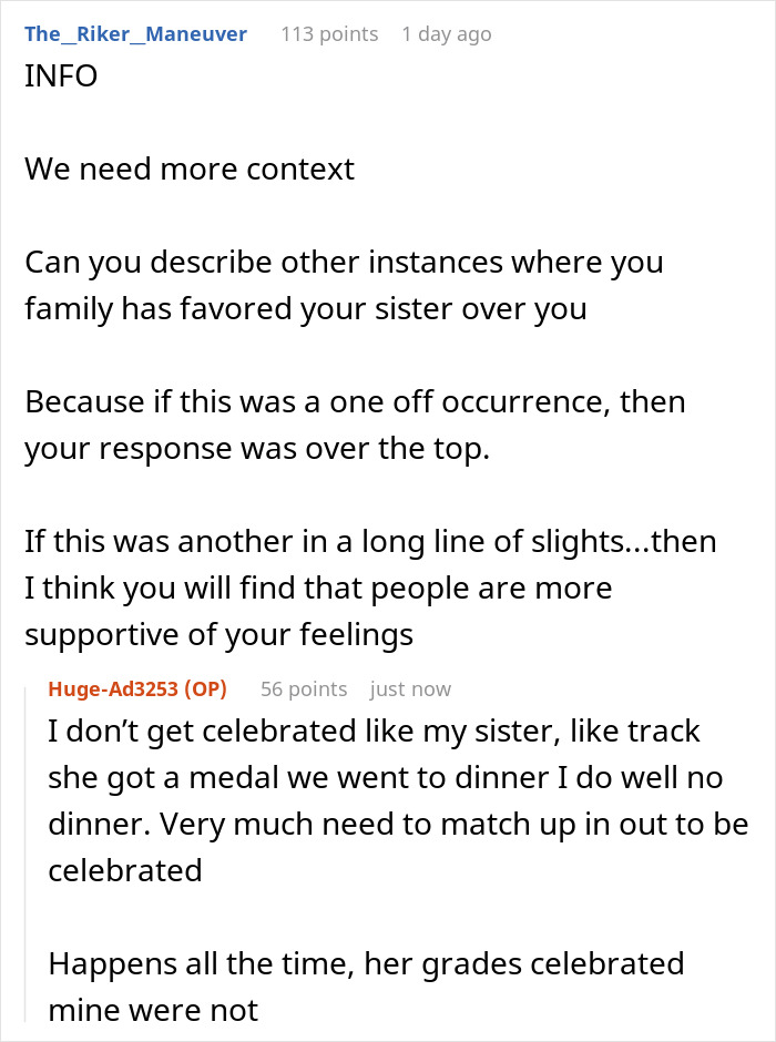 Teen Loses It At Graduation Dinner With Family When The Table Talk Revolves Only Around Her Sister Teen Loses It At Graduation Dinner With Family When The Table Talk Revolves Only Around Her Sister