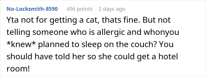 Person Gets Bashed By Cat-Allergic Ex-Roomie For Getting A Cat Before She Was Able To Gather The Rest Of Her Things