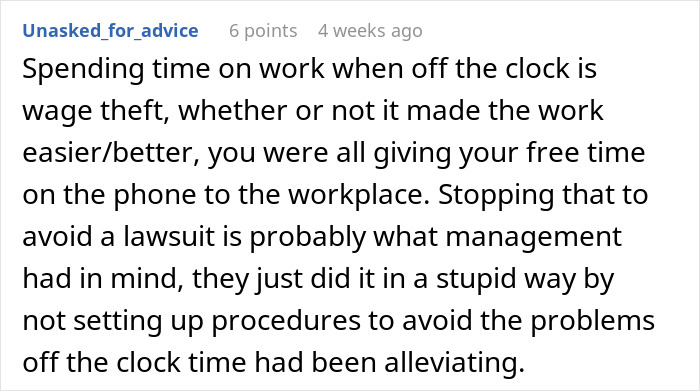 Management Tell Employees They Can't Use Their Phones After Work, Regret It Almost Immediately Management Tell Employees They Can't Use Their Phones After Work, Regret It Almost Immediately