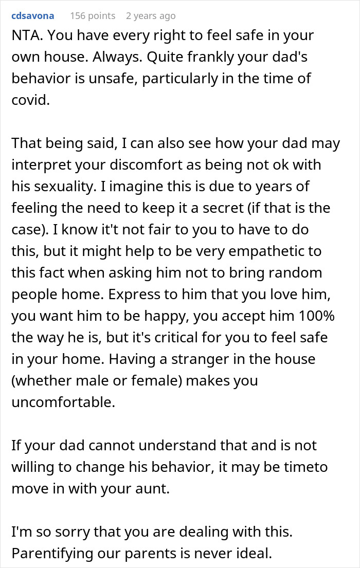 Teen Tells Dad He’ll Leave The House If He Won’t Stop Bringing Random Men Over