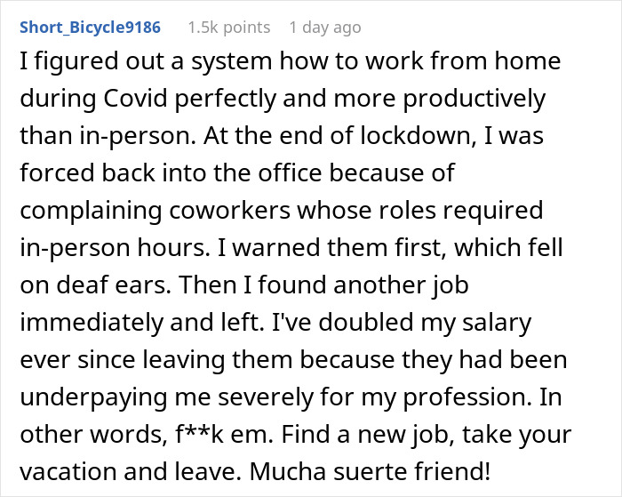 Boss Turns Down This Employee’s Vacation To Europe Because They Feel That Taking 7-9 Days Off Is ‘Unfair’ To Others Boss Turns Down This Employee’s Vacation To Europe Because They Feel That Taking 7-9 Days Off Is ‘Unfair’ To Others