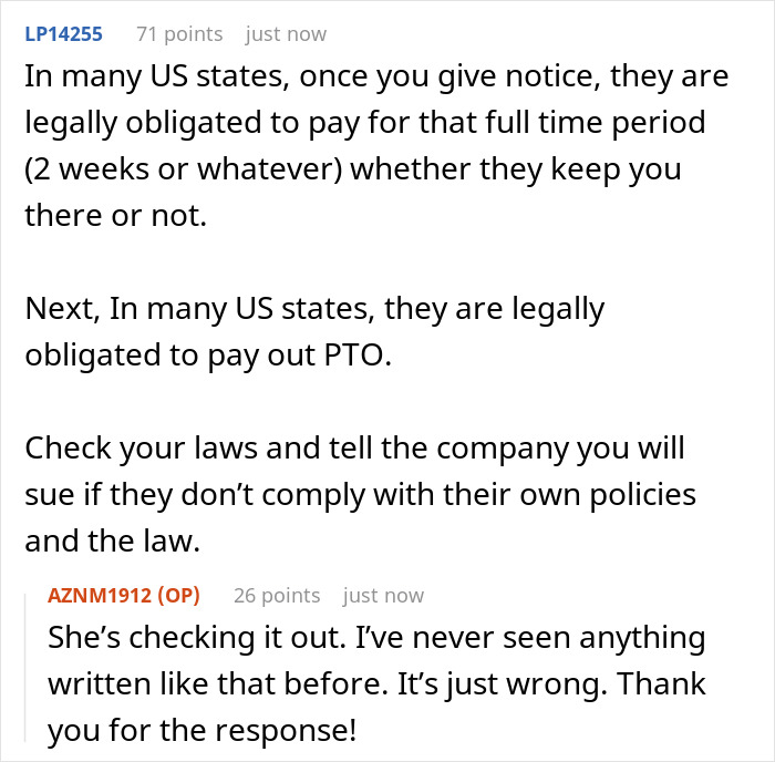 Woman Shuts Down Boss’s Curiosity About Her Outstanding Workload After He Denied Her 2-Week Notice And Fired Her On The Spot Woman Shuts Down Boss’s Curiosity About Her Outstanding Workload After He Denied Her 2-Week Notice And Fired Her On The Spot
