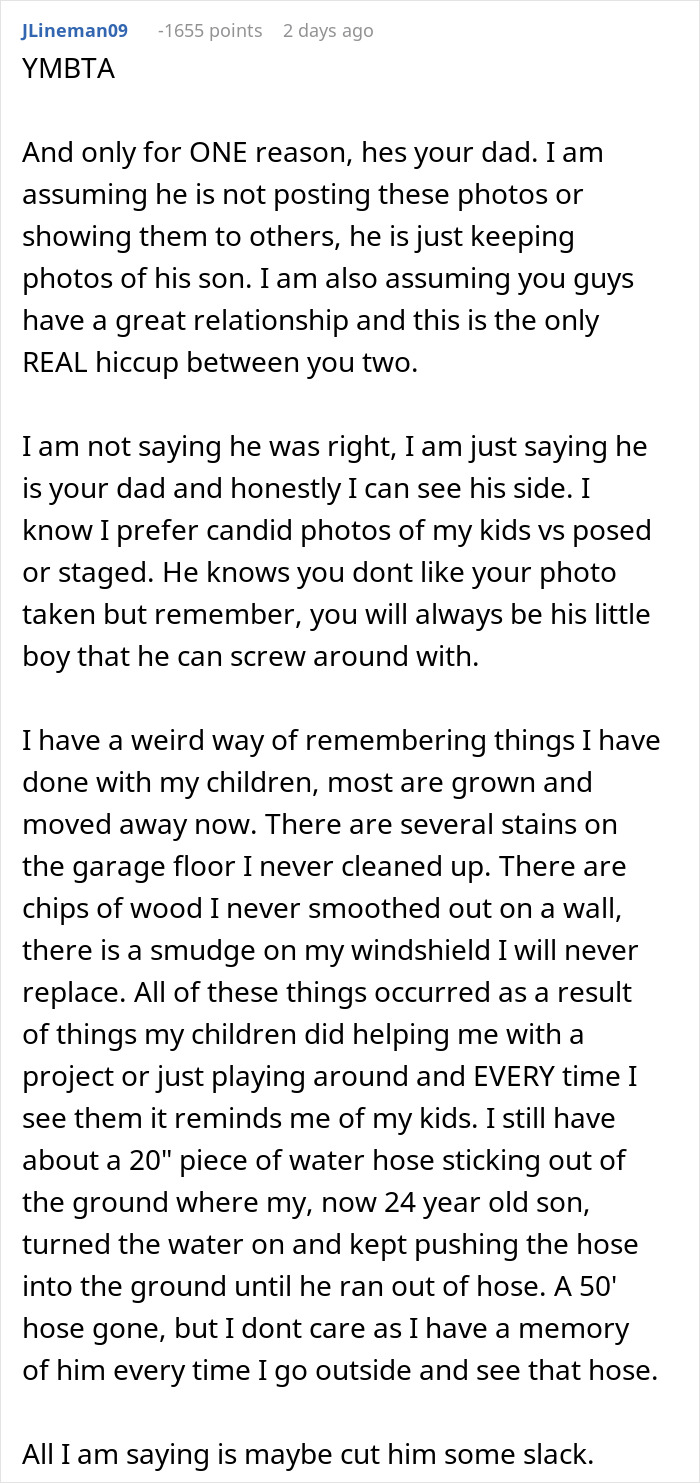 “[Am I The Jerk] For Accessing My Dad’s Phone And Deleting A Picture Of Me?” 