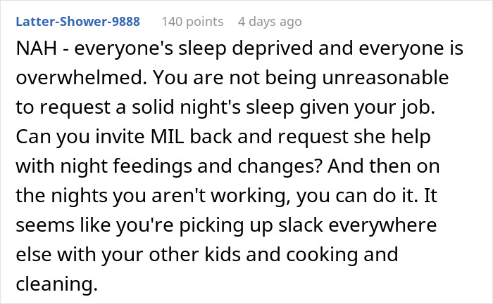 Dad Says His Sleep Is More Important Than Helping With The Baby At Night Because Of His Job, Asks For People's Perspectives Online Dad Says His Sleep Is More Important Than Helping With The Baby At Night Because Of His Job, Asks For People's Perspectives Online
