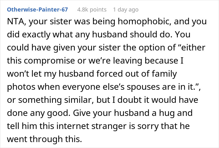 Bride Doesn't Want Brother's Husband "Ruining The Aesthetic" In Wedding Photos, Is Surprised When They Leave The Party Bride Doesn't Want Brother's Husband "Ruining The Aesthetic" In Wedding Photos, Is Surprised When They Leave The Party