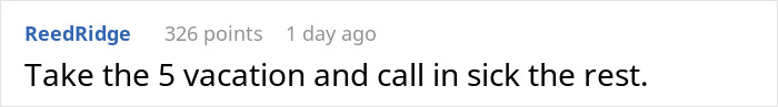 Boss Turns Down This Employee’s Vacation To Europe Because They Feel That Taking 7-9 Days Off Is ‘Unfair’ To Others Boss Turns Down This Employee’s Vacation To Europe Because They Feel That Taking 7-9 Days Off Is ‘Unfair’ To Others