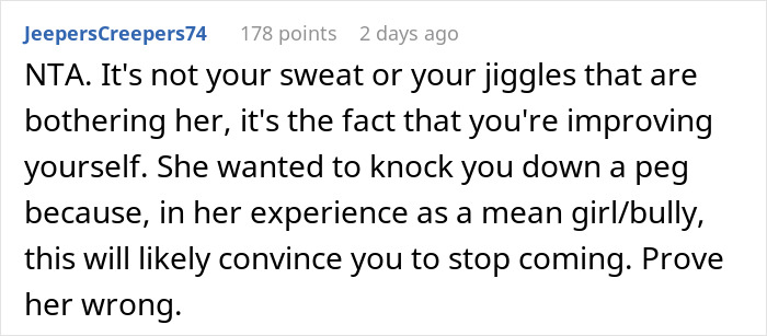 Woman Gets Fat-Shamed At A Gym And Is Ordered To ‘Put On A Shirt’ By Entitled Girl Saying That Her Outfit Is ‘Unsanitary’ Woman Gets Fat-Shamed At A Gym And Is Ordered To ‘Put On A Shirt’ By Entitled Girl Saying That Her Outfit Is ‘Unsanitary’