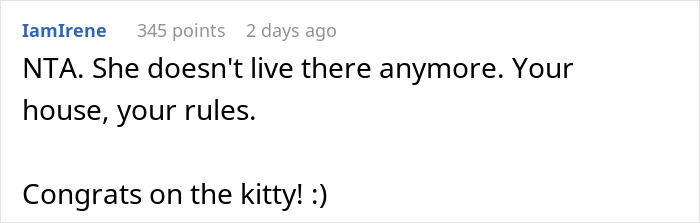 Person Gets Bashed By Cat-Allergic Ex-Roomie For Getting A Cat Before She Was Able To Gather The Rest Of Her Things Person Gets Bashed By Cat-Allergic Ex-Roomie For Getting A Cat Before She Was Able To Gather The Rest Of Her Things